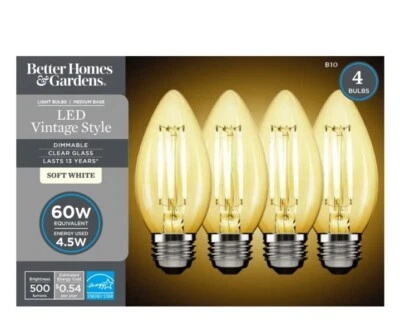 Better Home & Gardens LED 4.5W Soft White Decorative Light 4 PK Open Box - Image 1 of 4