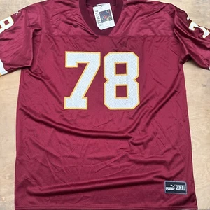 Deadstock Y2K Washington Redskins VTG Bruce Smith #78 NOS Jersey Maroon 2XL Read - Picture 1 of 11