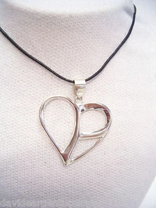 Anhänger Herz Mit Startseite " P " aus Silber 925 - Anhänger Mit Halsreif - Picture 1 of 4