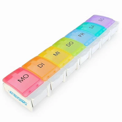 ® Pillendose Pillenbox Tablettenbox Medikamentenbox DESIGN Tablettendose Woch... - Bild 1 von 4