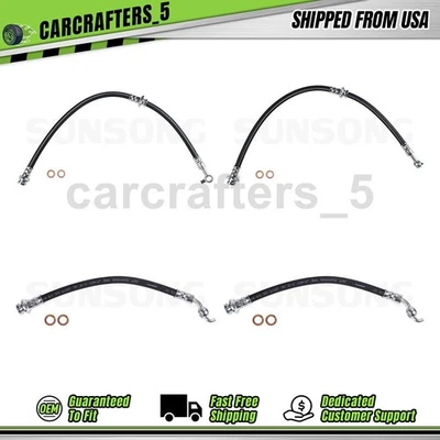 4 mangueras hidráulicas de freno delantero trasero para Nissan Máxima 2016 2017 3,5 L Foto 1 de 4