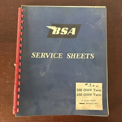 BSA Service Sheets 500 650 OHV Twin - Image 1 of 4
