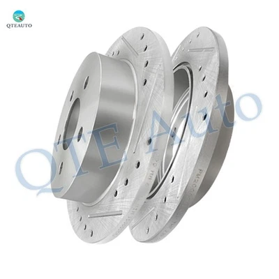 Rotores de freno de disco ranurados perforados traseros de 278 mm para Oldsmobile Alero 1999-2004 Foto 1 de 4