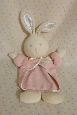 Vintage Carter's Prestige Pastel Pink Bunny Rabbit Baby Rattle Lovey Plush 11" - Image 1 of 4