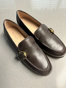 Cole Haan Womens Giana Buckle Loafer Dark Brown  Size 8.5B W30774 Grand 360 - Picture 1 of 5