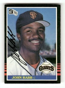 1985 Donruss 236 John Rabb autografo firmato nero sharpie ASC BXCP58 - Foto 1 di 2