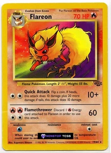 Flareon 19/64 Pokemon Card TCG WOTC Jungle Regular Rare - Picture 1 of 3