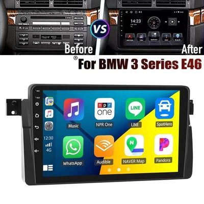 Para BMW Serie 3 E46 1998-2006 Android 15 Coche Estéreo Carplay GPS Navegación Radio 2DIN Foto 1 de 4
