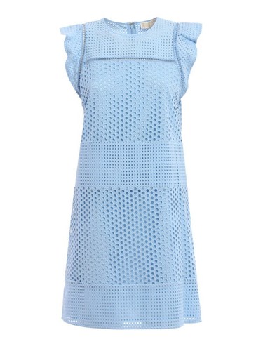 Abito donna MICHAEL KORS blu con occhielli a tubino taglia XL