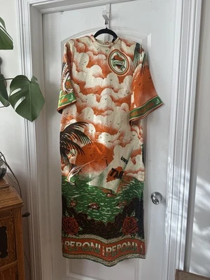 ALÉMAIS Bungalow Midi Dress Paradise Peponi $795 US 2 AU 6 - Image 1 of 4