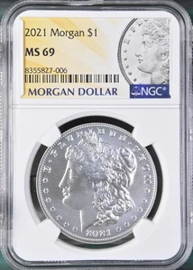2021 Morgan Silver Dollar NGC MS69 BX2021 - Picture 1 of 2