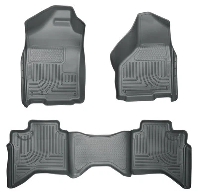 Combo de revestimientos de piso gris Husky Liners 98032 WeatherBeater para Dodge Ram Foto 1 de 4