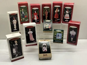 Barbie Doll Hallmark Keepsake Christmas Ornament HUGE 12 Piece Lot 1995-2002 - Picture 1 of 14