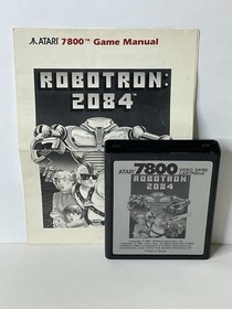 Robotron: 2084 (Atari 7800, 1986) Cartridge & Manual Cleaned Tested