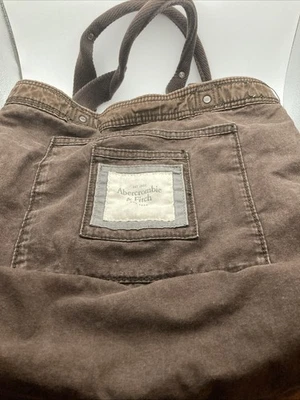 Abercrombie & Fitch клетку шерсти с подкладкой сумочка с короткими ручками книга сумка коричневый - Изображение 1 из 4