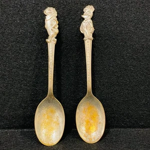 Set of 2  Silver Plated Children 6" Cereal Spoons Woody Woodpecker, Tony Tiger - Bild 1 von 5