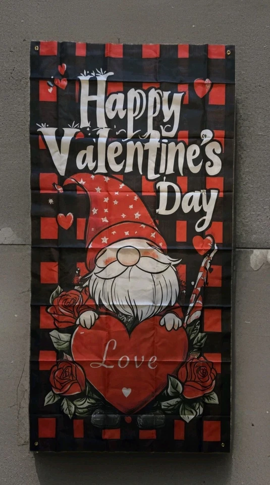 Banner de puerta feliz día de San Valentín 3x6 pies Foto 1 de 1