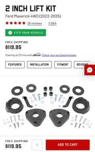 Rough Country 2" Lift Kit for 2022-2025 Ford Maverick AWD - 51064 - Picture 1 of 1