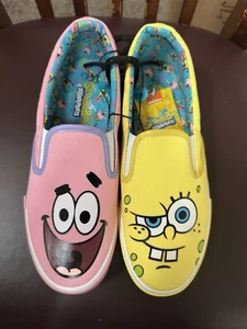 Size 9.5 NWT Spongebob Squarepants Slip On Shoes Women’s Size Unisex Ground Up - Picture 1 of 7