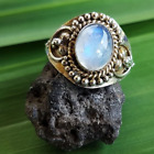 Moonstone Gemstone 925 Sterling Silver Handmade  Ring For Valentine Gift KB-19