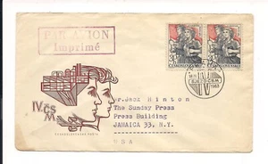 Stamped envelope - Czechoslovakia to USA 1963 - multiple stamps - Picture 1 of 2