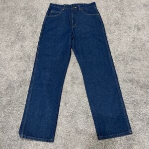 Red Kap Jeans Mens 31x32 Relaxed Straight Work Wear Uniform Denim Blue Zip Pants