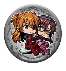 (Tin Badge) Evangelion: 3.0+1.0 Thrice Upon a Time, Asuka & Mari Tin Badge 02 - Picture 1 of 1