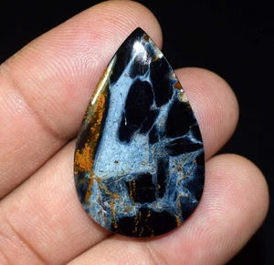 Beautiful Blue Pietersite Pear Cabochon 28.50 Cts. Make Pietersite Pendant - Picture 1 of 3