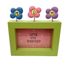 MOM Wiggly Flowers Square Picture Frame 4” X 6” Photo Mothers Gift Spring COD20