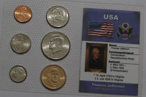 π§ πΊπΈ USA THOMAS JEFFERSON MINT SET WITH COA B79 #904 - Picture 1 of 3