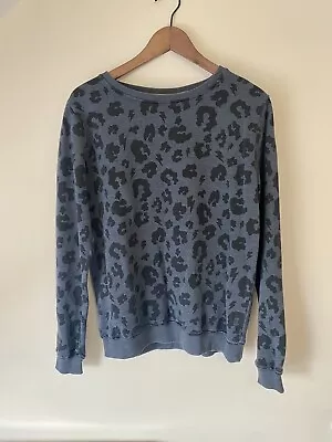 Scamp And Dude Black & Grey Leopard Print Sweatshirt Size M • 14.63€