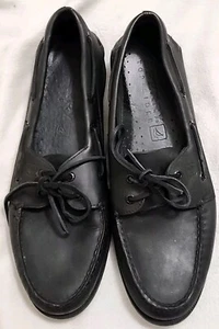 Sperry Top Sider Mens Leather Shoes Blue Lace Up Size 12 Boat Casual Classic - Picture 1 of 13