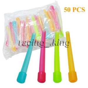50 PIEZAS Puntas bucales de plástico hookah shisha tamaño largo Puntas bucales multicolor - Imagen 1 de 4