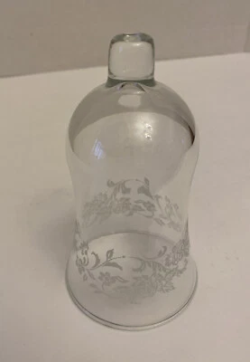 Винтажный HOMCO Park Lane травленое стекло цветочный колышек низ обетный чашка подсвечник 5,25 - Изображение 1 из 4