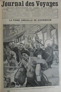 JOURNAL DES VOYAGES N° 781 de 1892 CHINE FOIRE ANNUELLE KOUNIBOUM LAMAS NOIRS - Picture 1 of 1