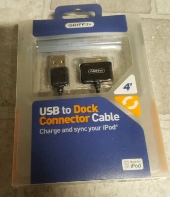 NUEVO Griffin 3013-IDCKCBL USB a Dock Conector Cable para iPod Foto 1 de 4