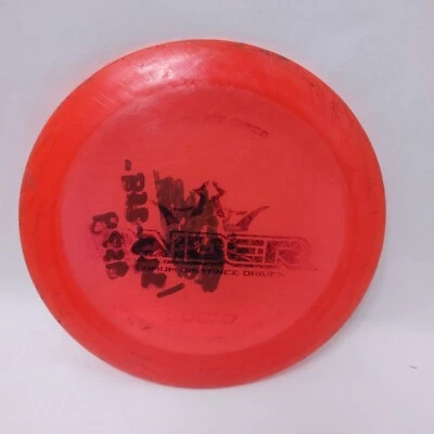 USED Dynamic Discs Lucid Raider 174g Red Distance Driver Golf Disc Good Inked - Image 1 of 4