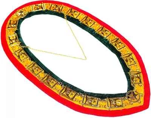 MASONIC Collar Shriners TRI COLOR BACKING DMR600GT - Picture 1 of 3