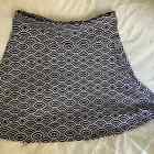 Soybu Skirt Classic Black And White Sport Reef Flirt Skirt Mock Wrap Small