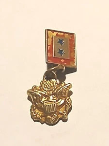 Gold Sterling Silver WWII US Army Enamaled 2 Blue Star SONS IN SERVICE Pin Badge - Picture 1 of 4