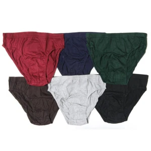 6 Pack Men's Bikinis Briefs Underwear 100% Cotton Solid Size Medium 3234 - Picture 1 of 1