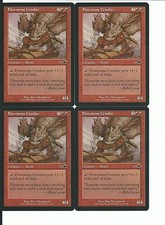 MTG: FLOWSTONE CRUSHER Nemesis COMMON; played, Excellent condition x4