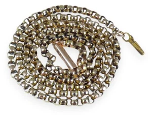 Antique 9ct Yellow Gold 2.5mm Belcher 45cm 17.5" Chain Necklace Barrel Clasp - Picture 1 of 13