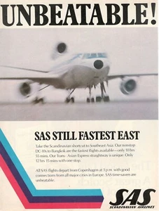 SAS Scandinavia Airlines System Pubblicità 1 pagina 1975 Compagnia Aerea still - Foto 1 di 1