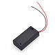 2pcs 2 AA 2A Battery 3V Plastic Holder Box Case with ON/OFF Switch Black HQ