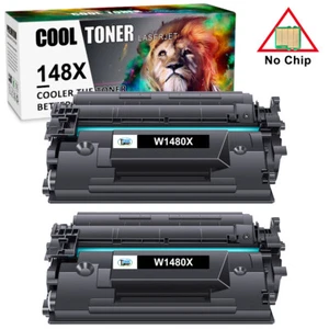 2 Black Toner(No Chip), for HP LaserJet Pro 4001n/dn/dw 4101fdn/fdw, W1480X 148X - Picture 1 of 22