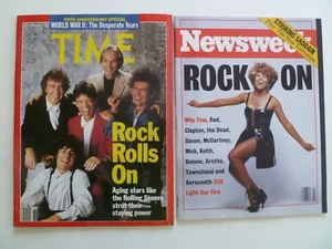 TIME NEWSWEEK -Lot of 2 mags(89/93) on Ageing Rockers-Rolling Stones, Tina + EXC - Picture 1 of 7