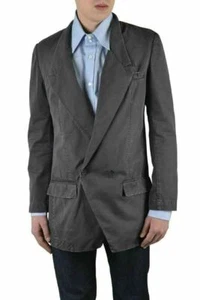 Dolce & Gabbana Men's Gray Linen Double Breasted Blazer Size US 38 IT 48 - Picture 1 of 3