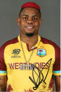 CRICKET DE LAS INDIAS OCCIDENTALES: FOTO RETRATO FIRMADA POR SHIMRON HETMYER 6x4 TWENTY20 + CERTIFICADO DE AUTENTICIDAD - Imagen 1 de 1