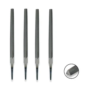 4" tri square files second cut x 4 files traingular second 4" rdgtools - Picture 1 of 1